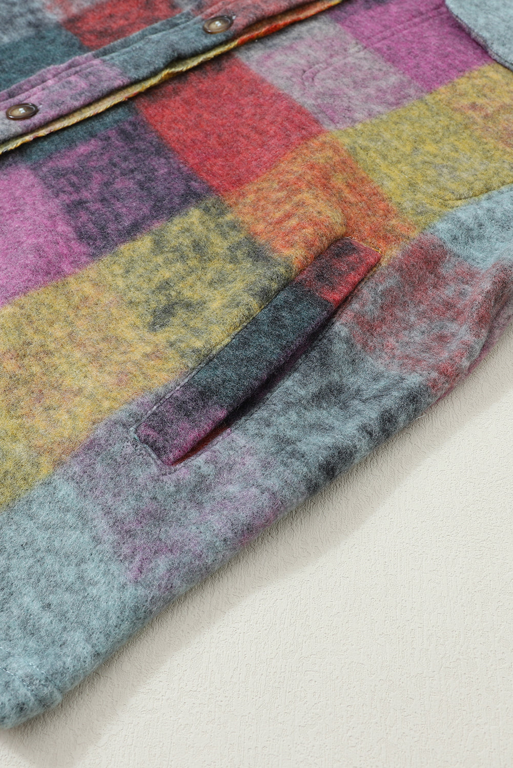 Multicolor Brushed Plaid Shacket
