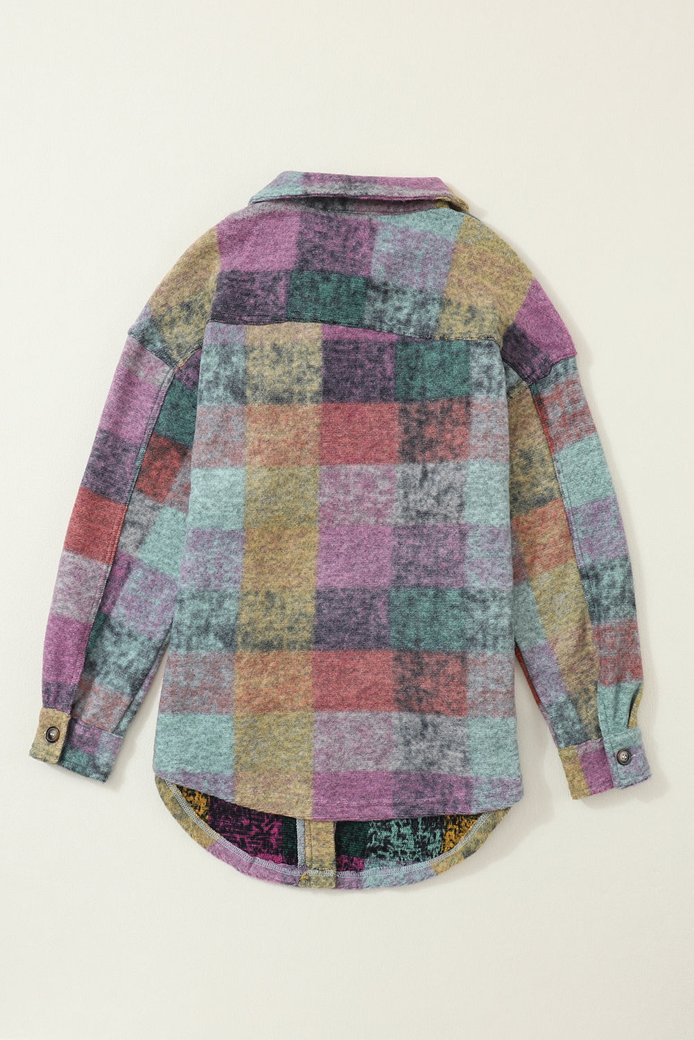 Multicolor Brushed Plaid Shacket
