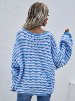 Chic Elegance Striped Vibe Sweater