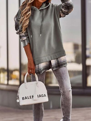 Chic Comfort Plaid Hoodie