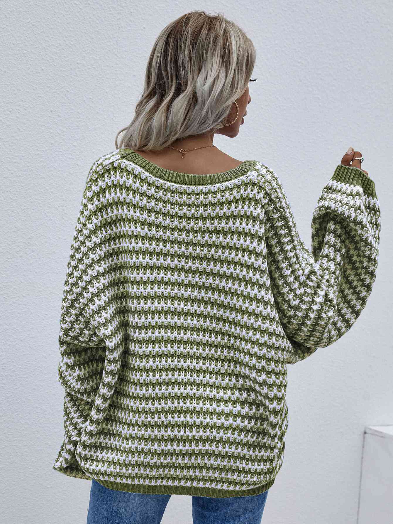 Chic Elegance Striped Vibe Sweater
