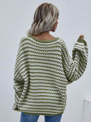 Chic Elegance Striped Vibe Sweater