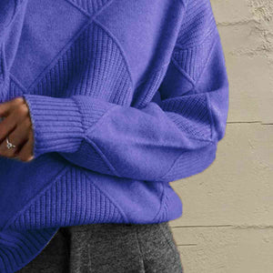 Chic Comfort Geometric Turtleneck Sweater