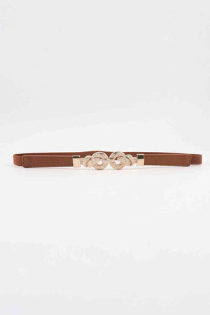 Luxe Loom: Zinc Alloy Buckle PU Leather Belt