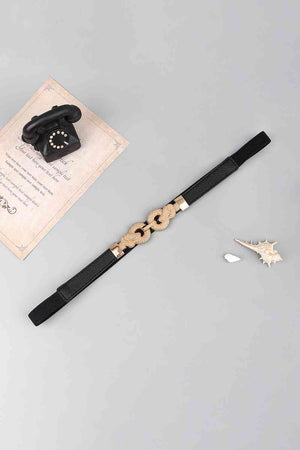 Luxe Loom: Zinc Alloy Buckle PU Leather Belt