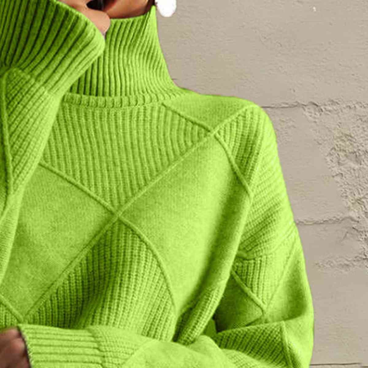 Chic Comfort Geometric Turtleneck Sweater