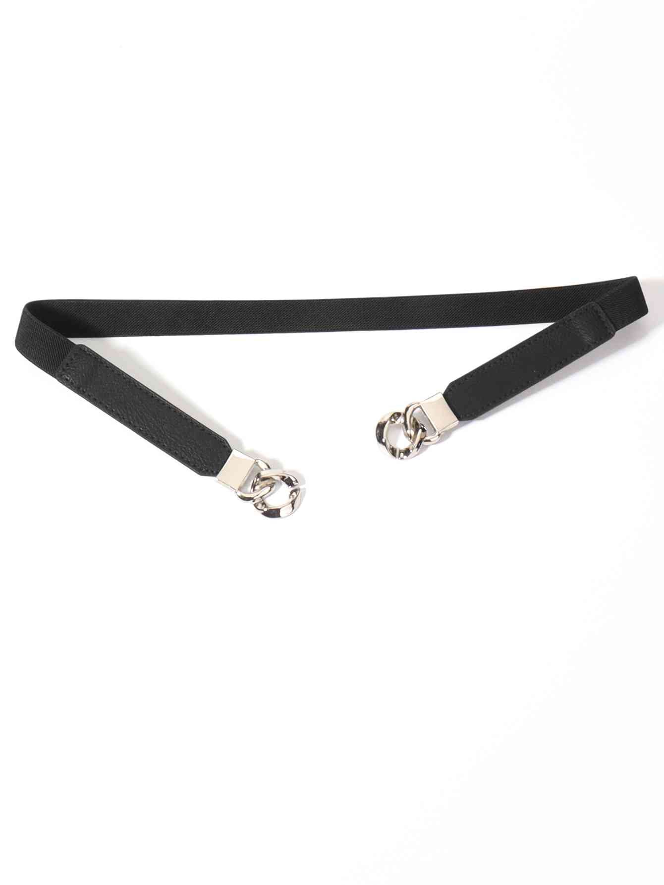 ChicFlex Elegance: Elastic PU Belt with Zinc Alloy Buckle