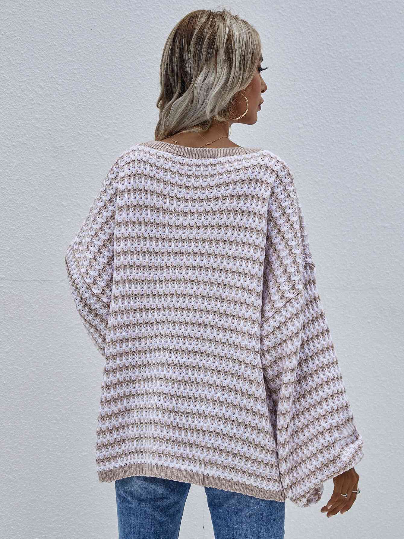 Chic Elegance Striped Vibe Sweater