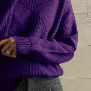 Chic Comfort Geometric Turtleneck Sweater