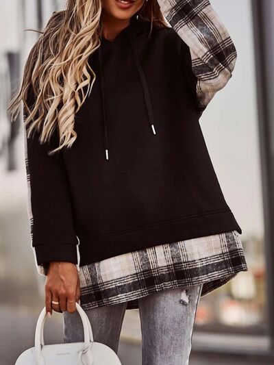 Chic Comfort Plaid Hoodie