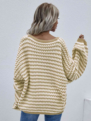 Chic Elegance Striped Vibe Sweater