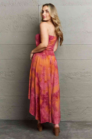 Radiant Rhythms Sleeveless Tie-Dye Dress