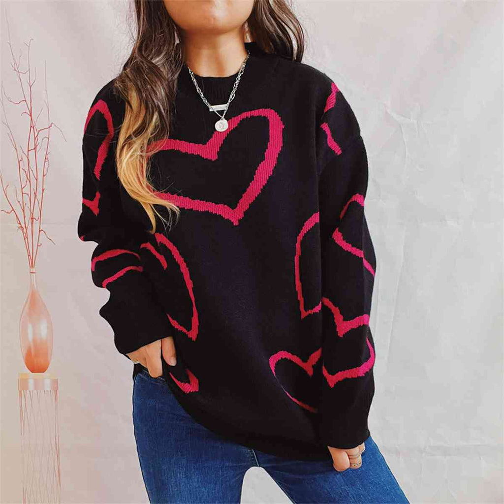 Enchanting Heartbeat Long Sleeve Sweater