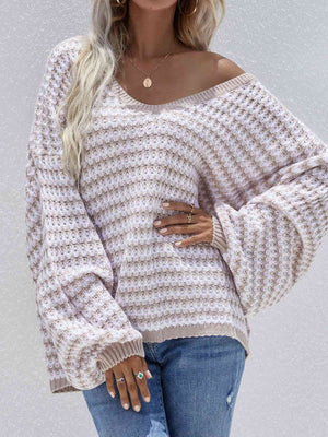 Chic Elegance Striped Vibe Sweater