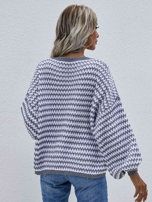 Chic Elegance Striped Vibe Sweater
