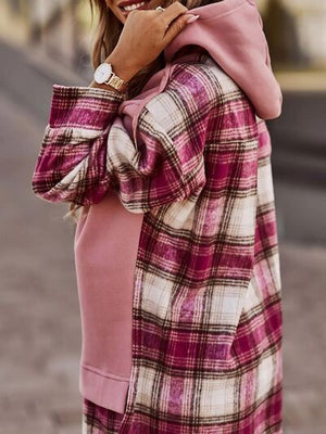 Chic Comfort Plaid Hoodie