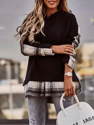 Chic Comfort Plaid Hoodie