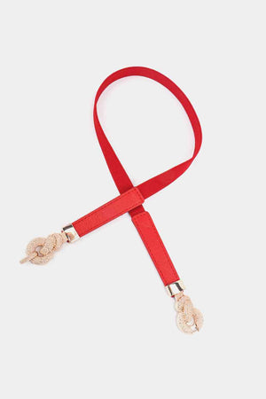 Luxe Loom: Zinc Alloy Buckle PU Leather Belt
