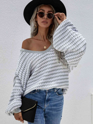Chic Elegance Striped Vibe Sweater