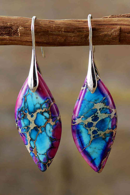 Harmony Gem Drops: Handmade Natural Stone Dangle Earrings