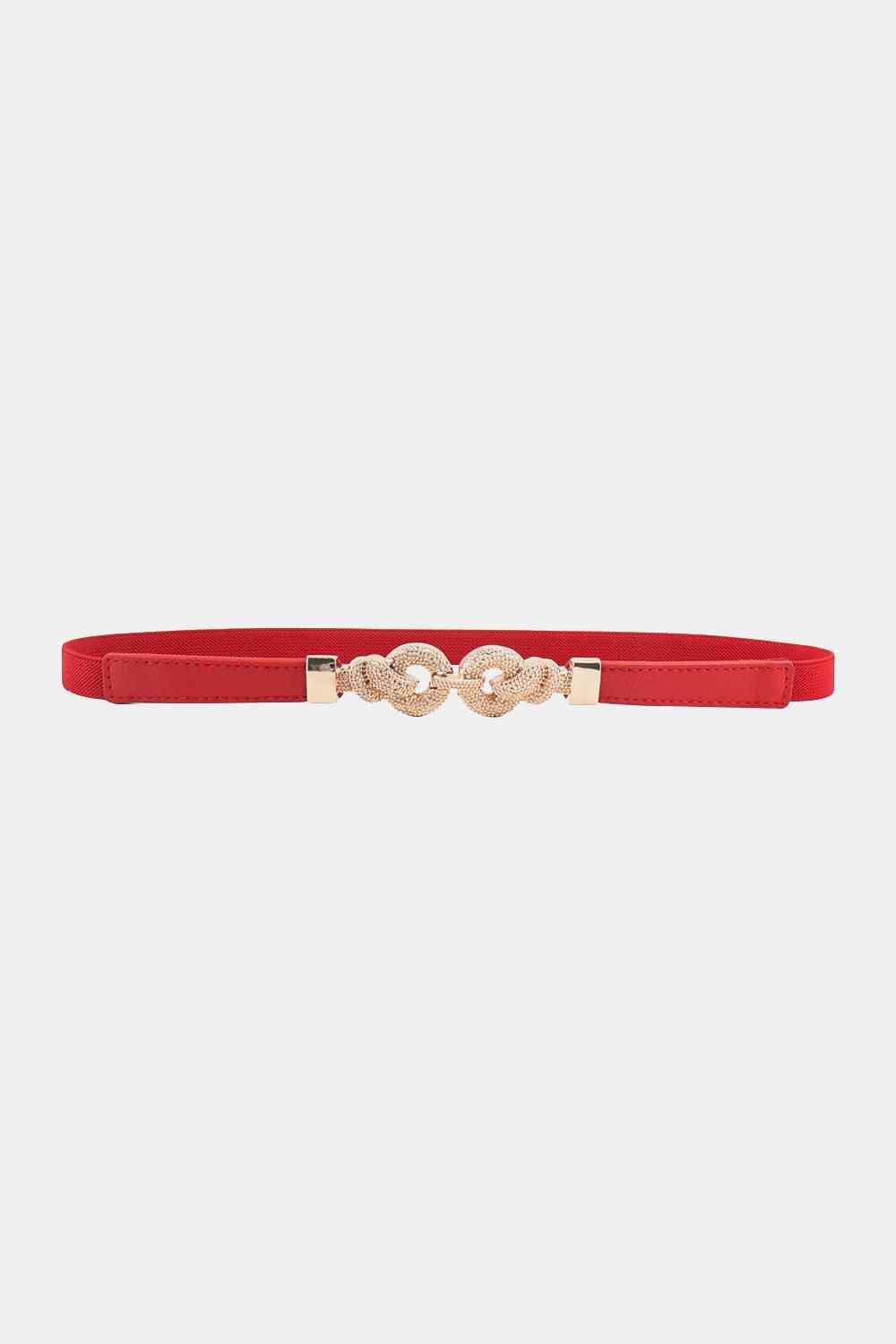 Luxe Loom: Zinc Alloy Buckle PU Leather Belt