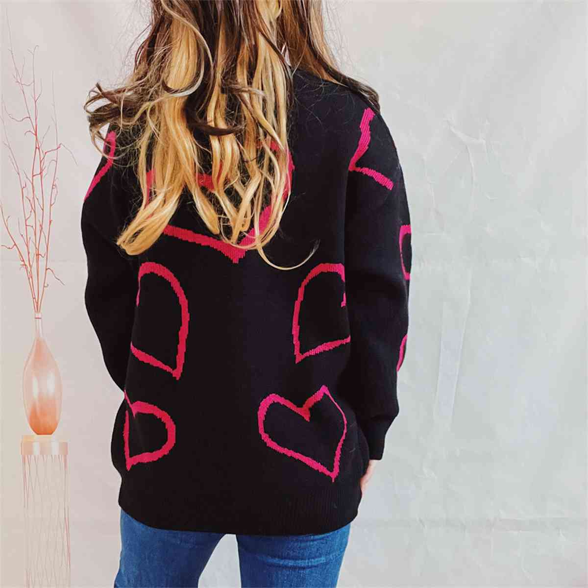 Enchanting Heartbeat Long Sleeve Sweater