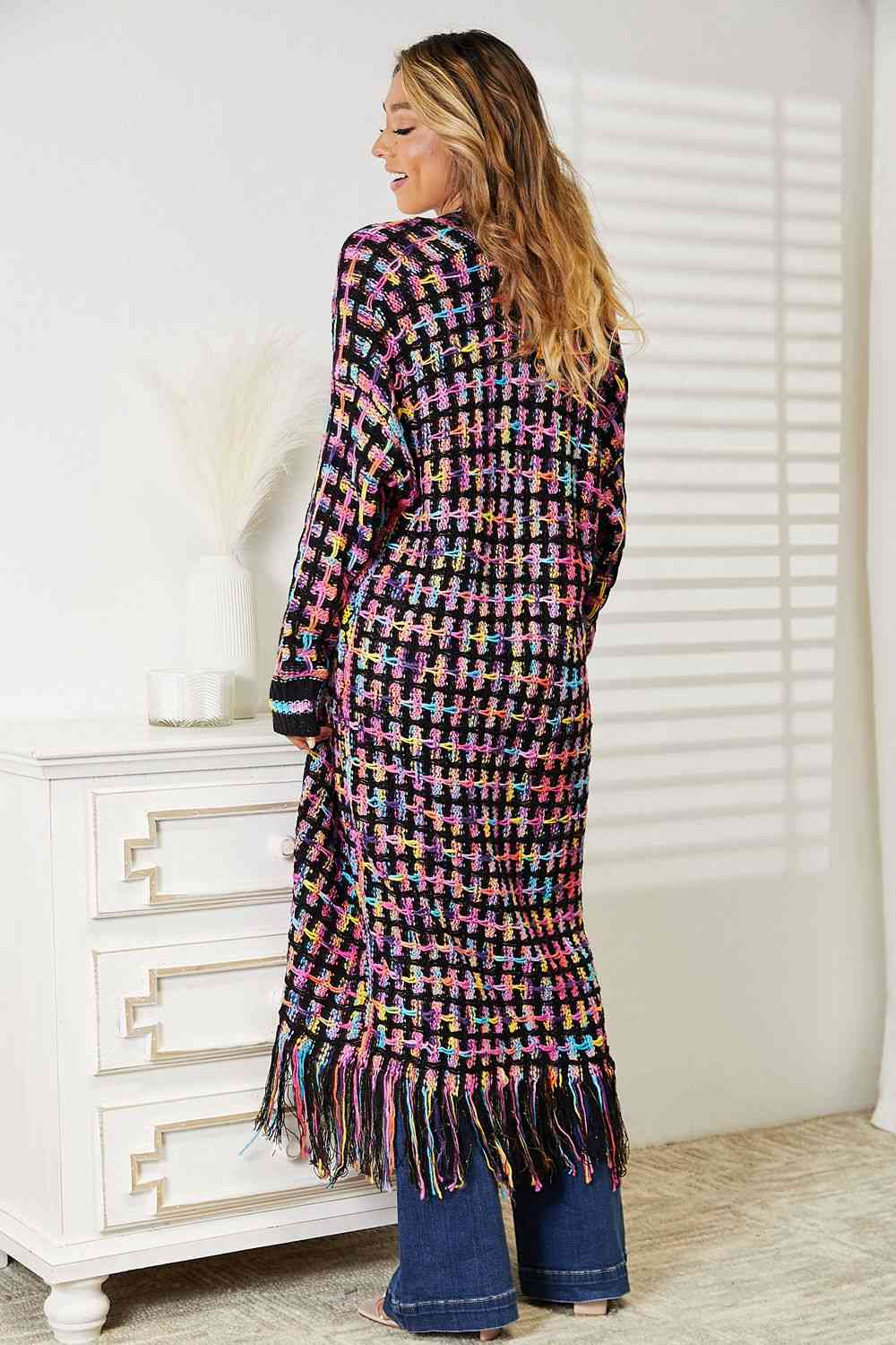 Chic Vista Multicolored Fringe Bliss Cardigan