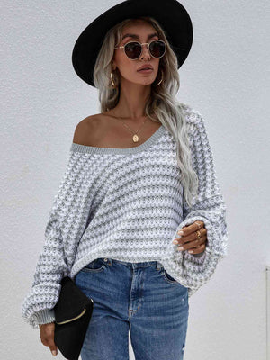 Chic Elegance Striped Vibe Sweater