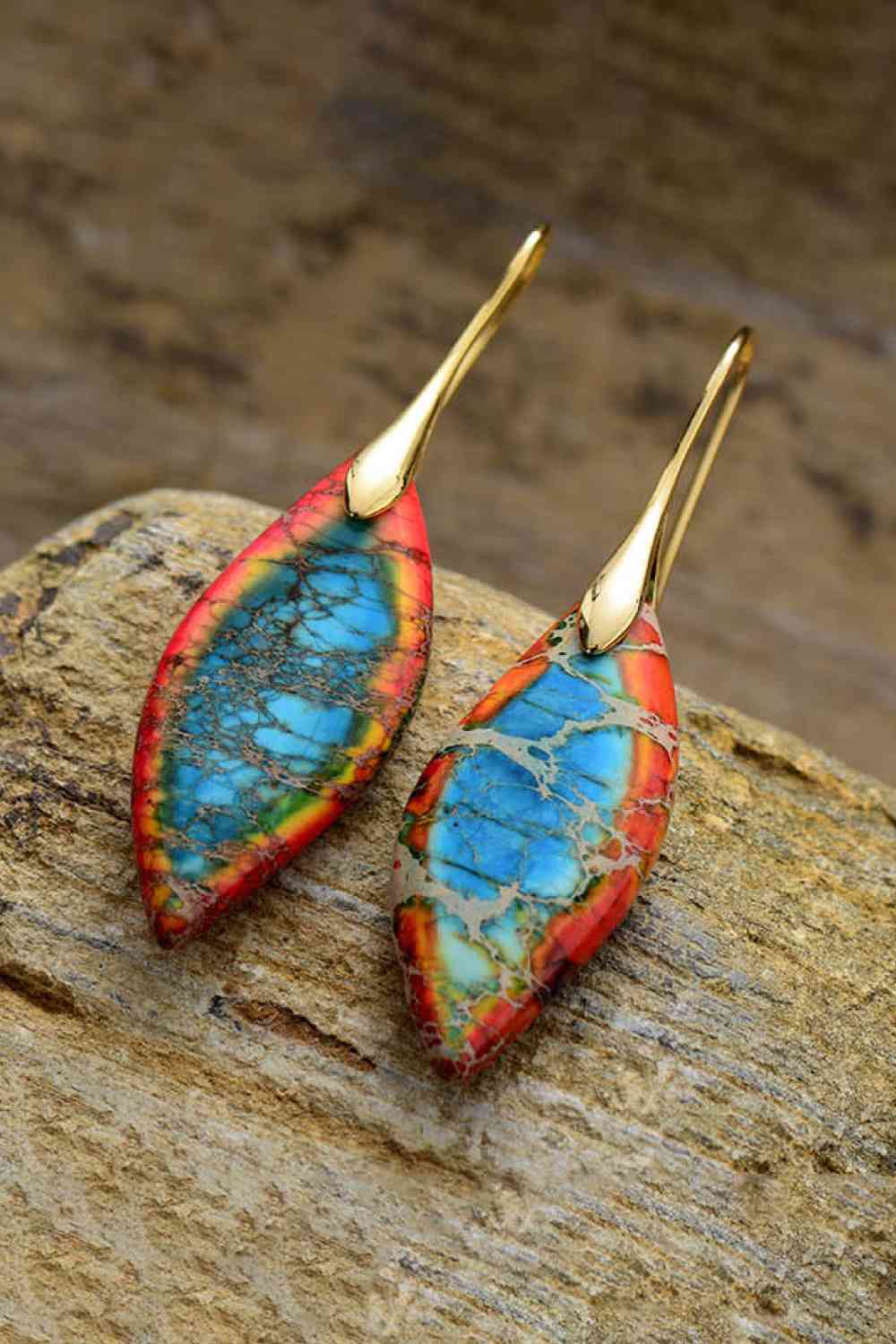 Harmony Gem Drops: Handmade Natural Stone Dangle Earrings
