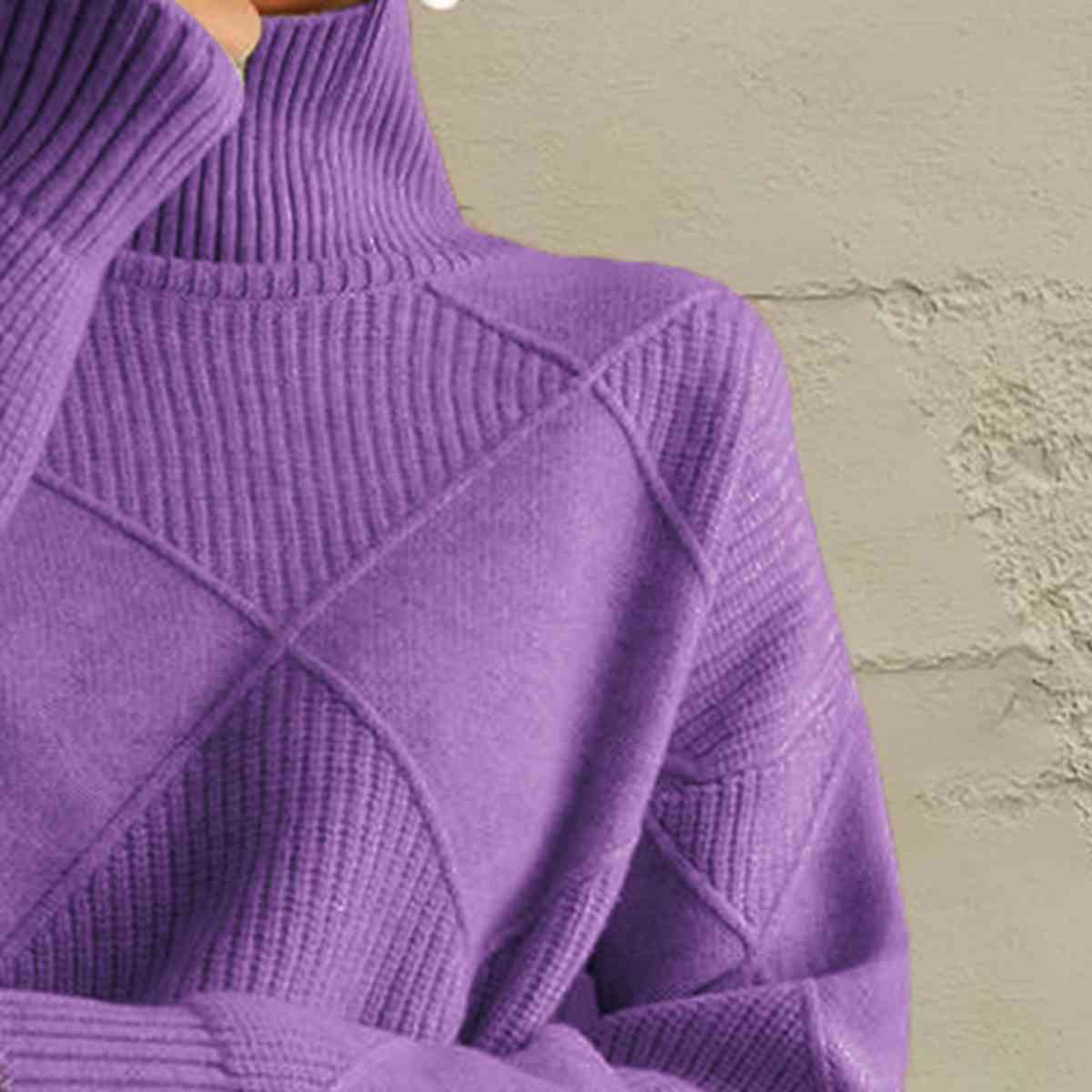 Chic Comfort Geometric Turtleneck Sweater