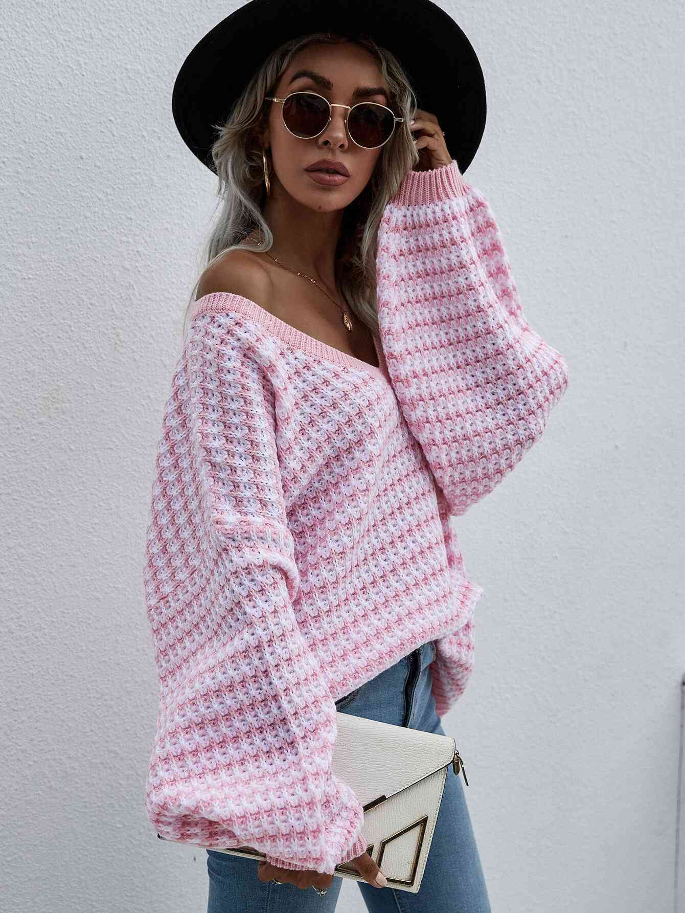 Chic Elegance Striped Vibe Sweater