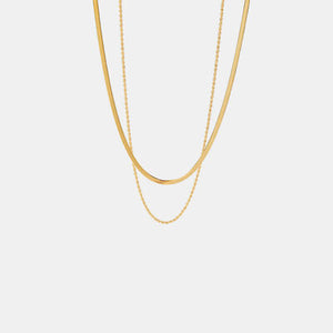 18K Gold-Plated Double-Layered Necklace