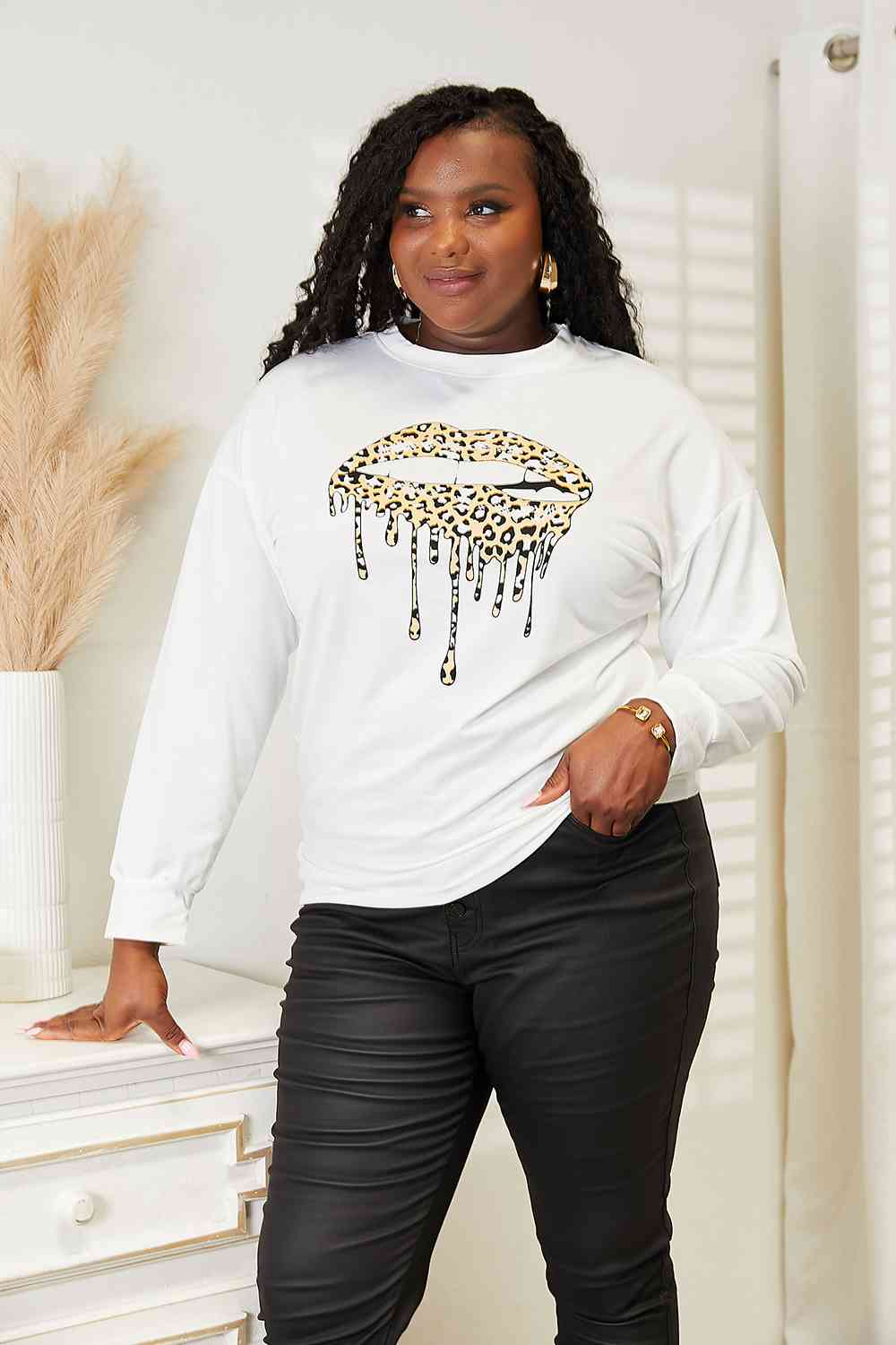 Cherished Embrace Graphic Bliss Sweatshirt