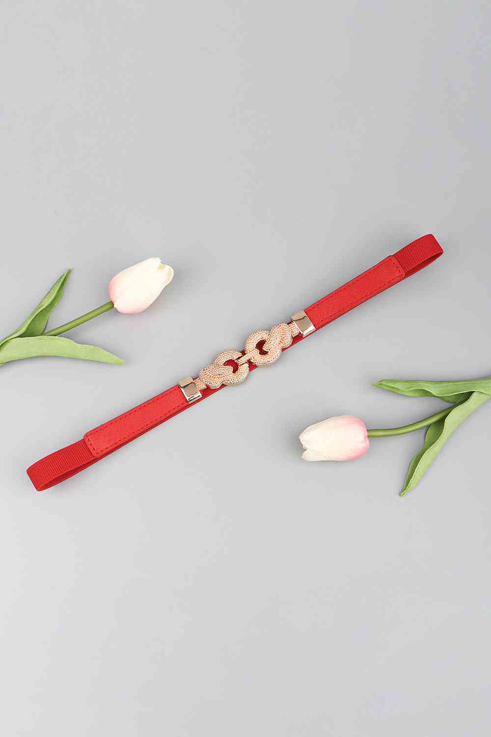 Luxe Loom: Zinc Alloy Buckle PU Leather Belt