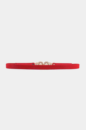 Luxe Loom: Zinc Alloy Buckle PU Leather Belt
